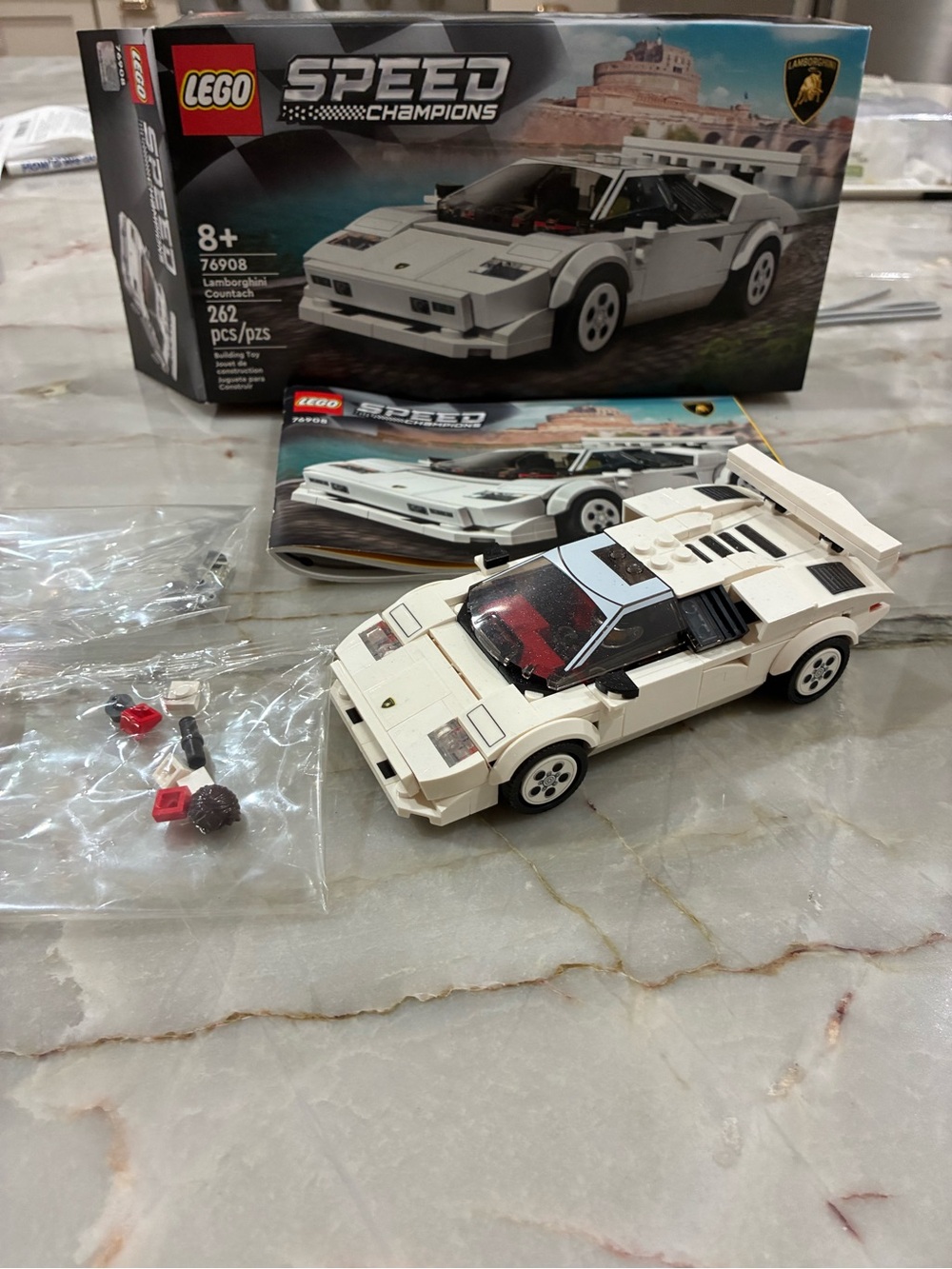 LEGO SPEED CHAMPIONS Lamborghini Countach (76908) 100% Complete with minifig